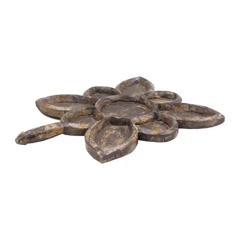 Imagen BANDEJA MADERA FLOR NEGRA