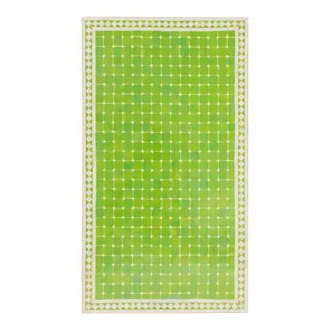 Imagen TABLERO MESA MOSAICO RECTANGULAR VERDE MANZANA / BLANCO 160X90CM. 