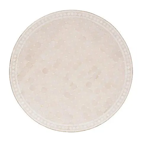 Imagen TABLERO MESA MOSAICO REDONDO GRIS / BLANCO 120CM DIAM.