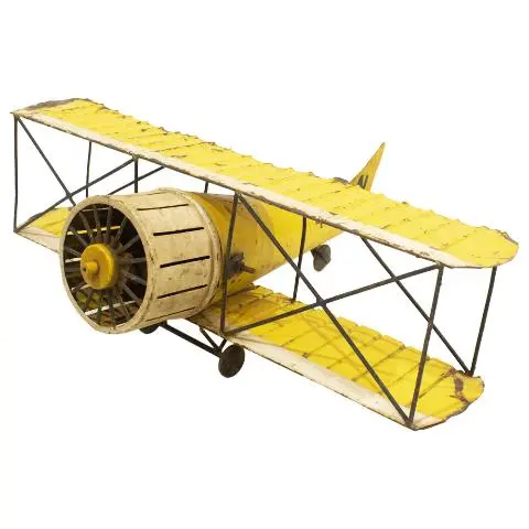 Imagen AVIONETA METALICA AMARILLO
