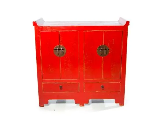 Imagen APARADOR 4 PUERTAS 2 CAJONES ROJO 104X42X106CM