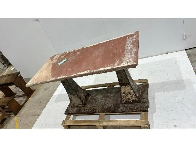 Imagen MESA COMEDOR PATAS METAL RECICLADO ENCIMERA PIEDRA