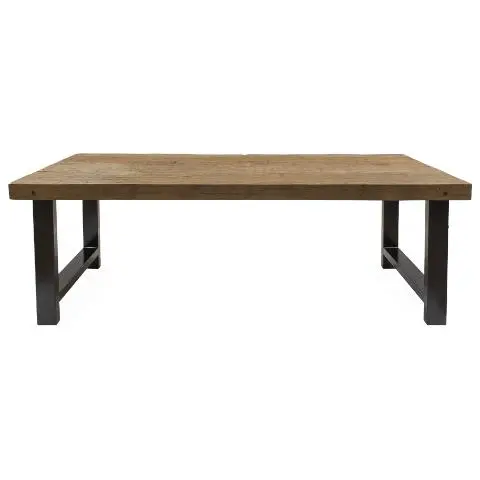 Imagen MESA COMEDOR MADERA RECICLADA PATAS FORJA 220X95CM