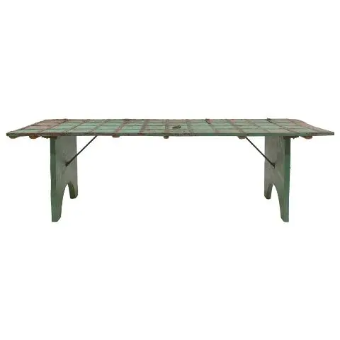 Imagen MESA COMEDOR PUERTA ATIGUA VERDE 259X80 CM