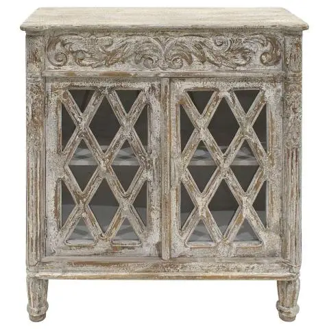 Imagen APARADOR ART DECO 2/P CRUCETAS FRONTAL TALLADO GRIS