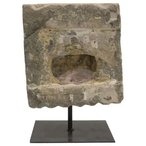 Imagen TEMPLO MINI PIEDRA CON SOPORTE FORJA