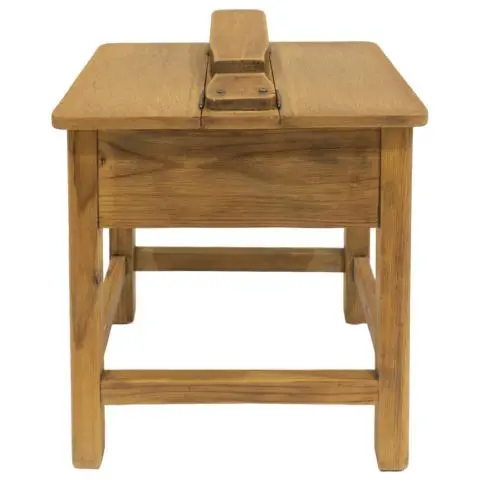 Imagen MESA AUXILIAR MADERA 2 HUECOS NATURAL 