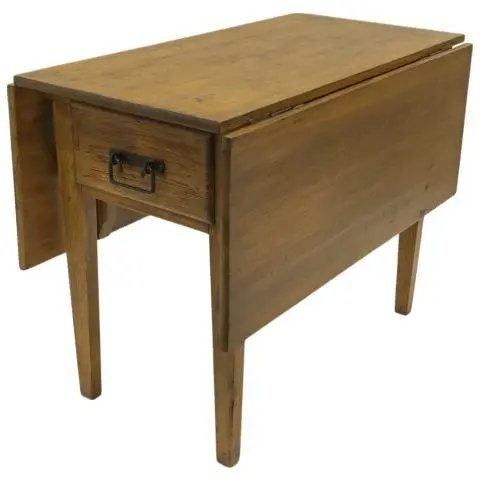 Imagen MESA DE ALAS ANTIGUA  1/C NATURAL 106X135 CM.