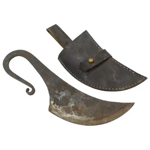 Imagen CUCHILLO FORJA CON FUNDA DE CUERO