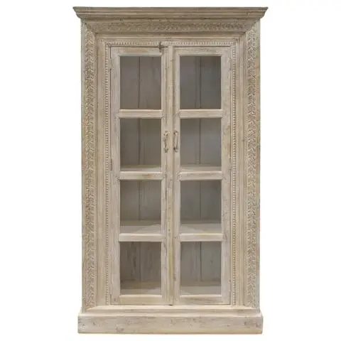 Imagen VITRINA 2/H TALLADA BLANCO CHORREADO