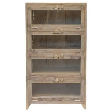 Imagen VITRINA TIPO PANADERO 4/H BLANCO DESGASTADO