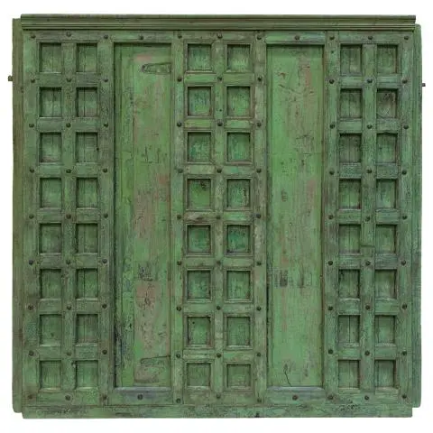 Imagen CABECERO PUERTA ANTIGUA VERDE