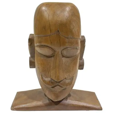 Imagen CABEZA MADERA TALLADA