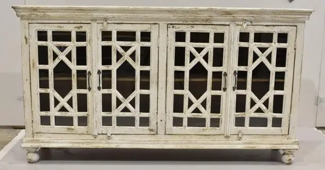 Imagen APARADOR 4/P ART DECO PALILLERIA ACABADO BLANCO