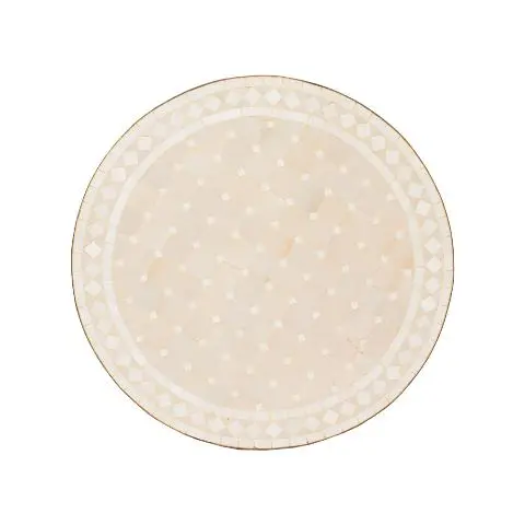 Imagen TABLERO MESA MOSAICO REDONDO GRIS / BLANCO 70CM DIAM