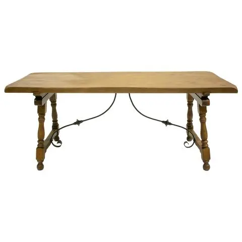 Imagen MESA RUSTICA PATAS DE LIRA Y FORJA