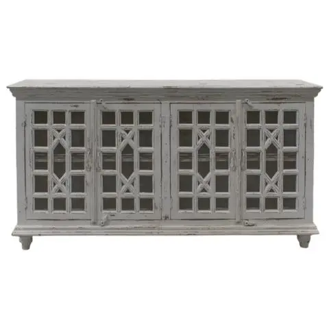 Imagen APARADOR 4/P ART DECO PALILLERIA ACABADO BLANCO