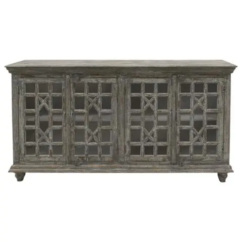 Imagen APARADOR 4/P ART DECO PALILLERIA ACABADO GRIS