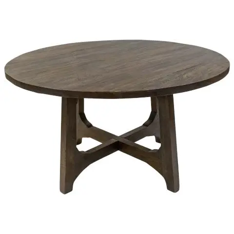 Imagen MESA MADERA REDONDA PATINA NEGRA 140 CM. DIAM.
