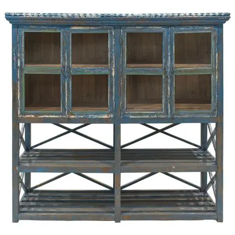 Imagen VITRINA ANTIGUA AZUL 4/H