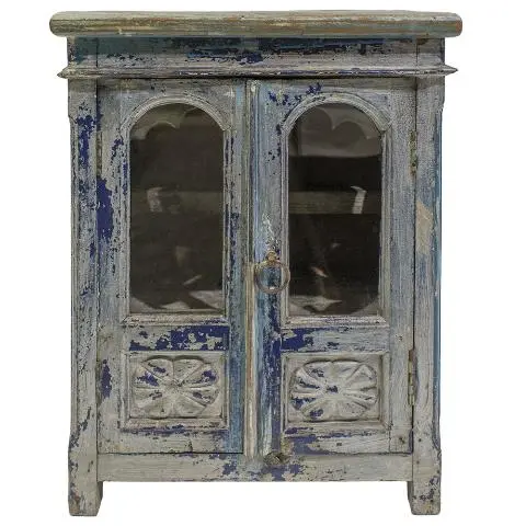 Imagen VITRINA COLGAR ANTIGUA  1/H AZUL Y GRIS