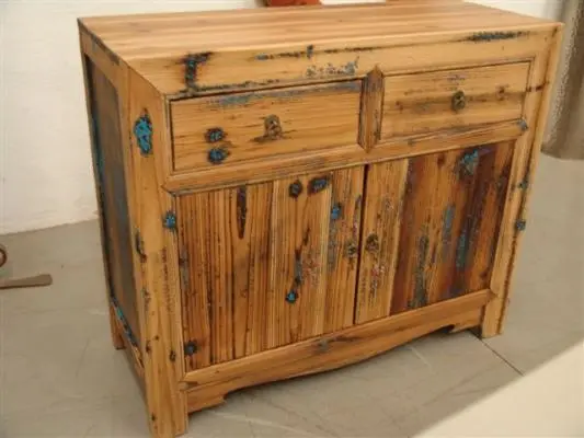 Imagen APARADOR 2/C 2/P MADERA LAVADA 83X98X41CM.