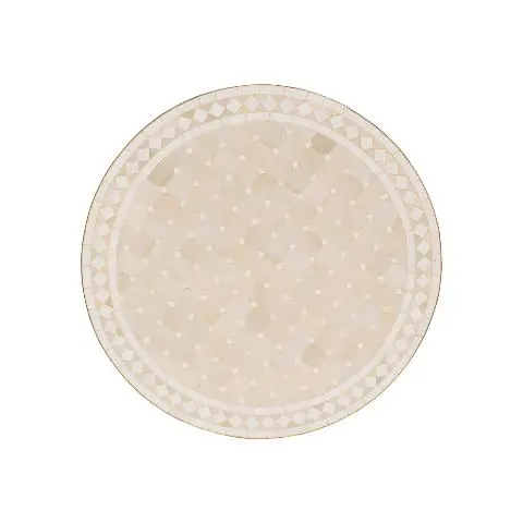 Imagen TABLERO MESA MOSAICO REDONDO GRIS / BLANCO 80CM DIAM.